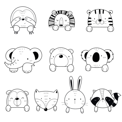 Schneidebrett / Frühstücksbrett Animals -personalisiert-